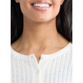 thumbnail image 4 of Madden NYC Women’s Cotton Crochet Cardigan Sweater, Midweight, Sizes XXS-XXL, 4 of 5