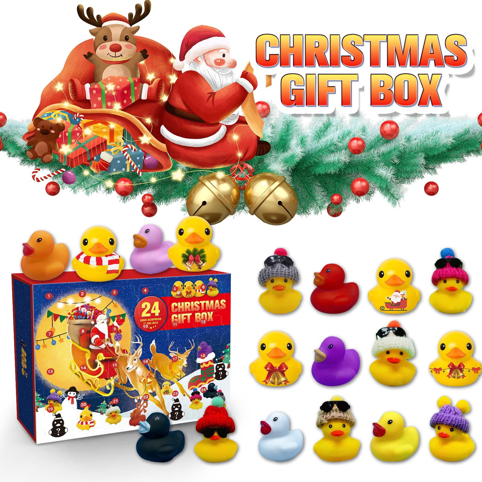 Clearance!Holloyiver Advent Calendar 2022 - 24 Rubber Ducks for Boys,  Girls, Kids, and Toddlers - Rubber Ducky Bath Toy - Creative Christmas  Gifts - Perfect for Decoration, Party Favors, Birthday - Walmart.com