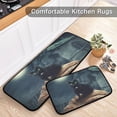 thumbnail image 5 of Black Cat on Pumpkin Kitchen Rugs 2 Pieces, Church Night Floor Mat Room Area Rug Washable Carpet Perfect for Living Room Bedroom Entryway Carpet Runner, 5 of 7