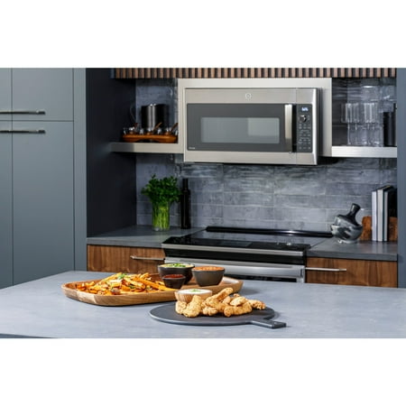 GE Profile - Profile Series 1.7 Cu. Ft. Convection Over-the-Range Microwave with Sensor Cooking and Chef Connect - Black slate