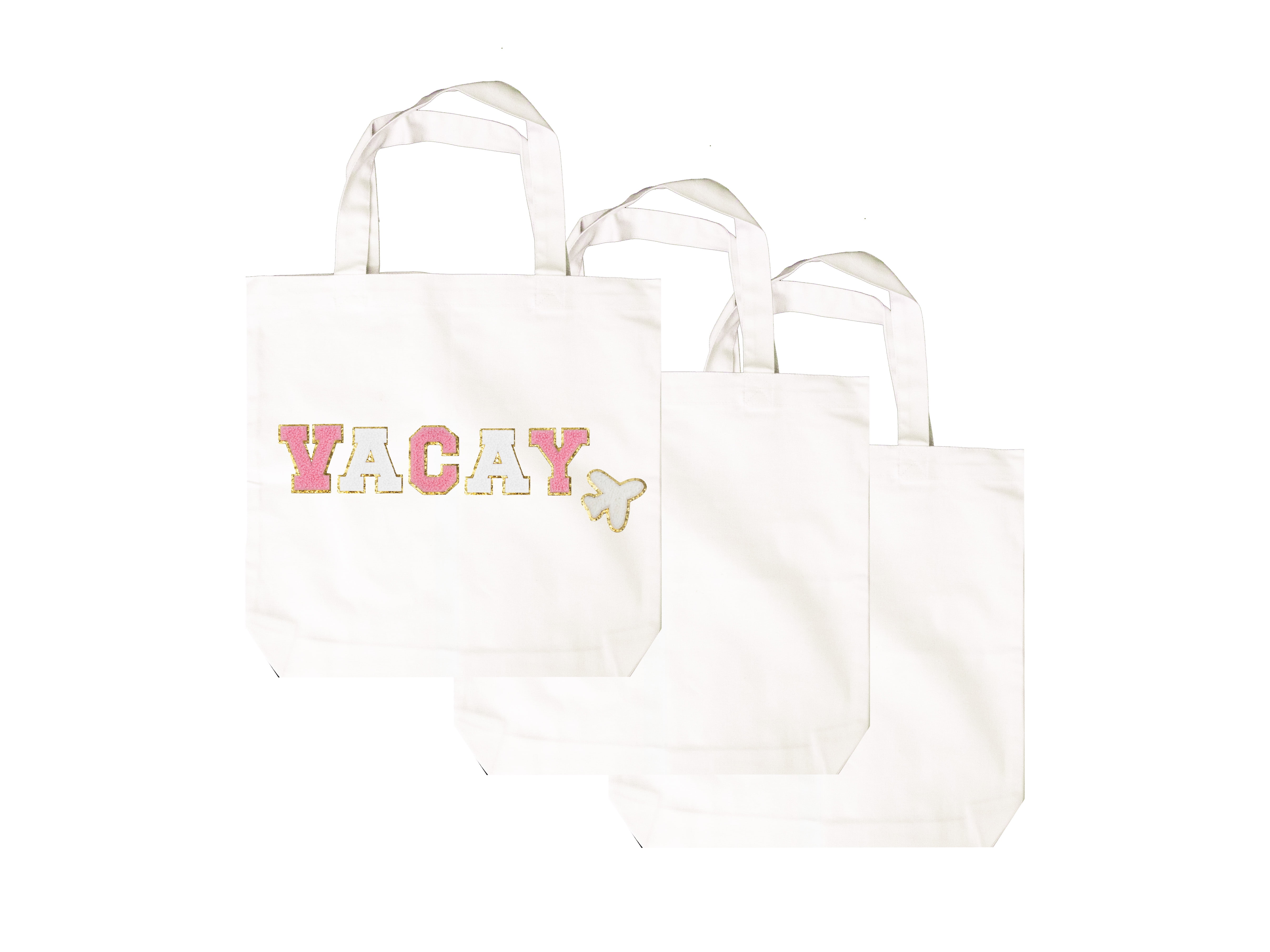 Hello Hobby Large White Canvas Tote Bag with Straps 13.5x13