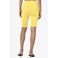 thumbnail image 3 of Women's PLUS Basic Stretch Cotton Span High Waist Above Knee Bermuda Short Leggings, 3 of 7