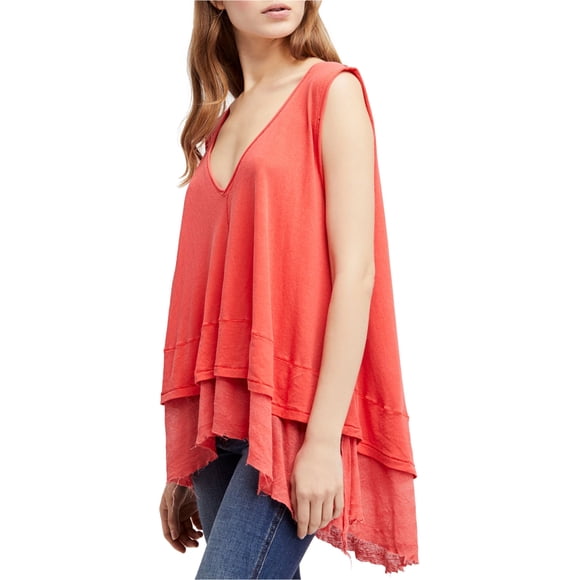 Free People - Camiseta sin mangas para mujer, color melocotón, talla XS