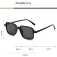 thumbnail image 3 of Gafas de sol cuadradas con degradado para hombre y mujer, lentes de sol Retro a la moda, clásicas, negras, de diseñador de marca, 3 of 4