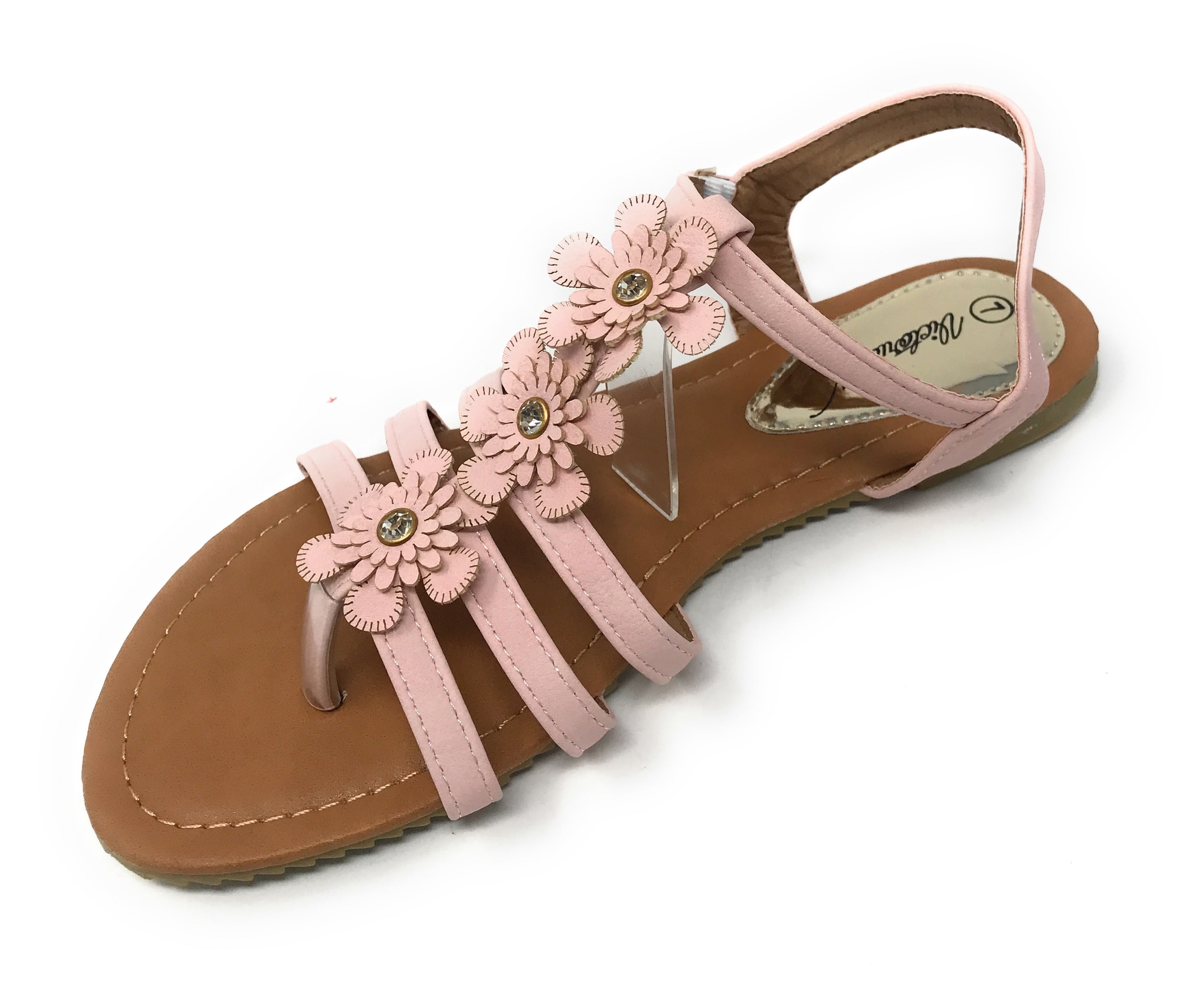Victoria K Triple Flowers With Crossover Straps Sandals (Women)