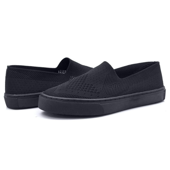 Laforst Jazz 3160 Chaussures Plates Antidérapantes pour Femmes, Noires, Taille 6 avec Chaussettes Gratuites