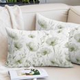 thumbnail image 2 of Sage Green Spring Floral King Pillow Covers,Summer Botanical Watercolor Vintage Breathable Throw Pillow Cases with Invisible Zipper,Decorative Pillowcase Pillows Protectors for Sofa Bed Couch 20"x36", 2 of 9