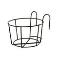 thumbnail image 1 of GadgetVLot Green Rose Pot Flower Stand Hanging Basket Metal Iron Balustrade Garden Decoration Balcony Succulent Black Plant Rack, 1 of 12