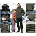 thumbnail image 6 of Tyhengta Men's Waterproof Ski Jackets Winter Coats Snow Jacket Adjustable Fleece Windbreaker Windproof Outdoor RainJackets Army Green M, 6 of 8