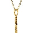 thumbnail image 2 of 14k Yellow Gold Polished Cubic Zirconia Religious Faith Cross Necklace Pendant Necklace for Women, 2 of 2