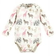 thumbnail image 5 of Touched by Nature Infant Girl Organic Cotton Long-Sleeve Bodysuits, Girl Safari, 3-6 Months, 5 of 7