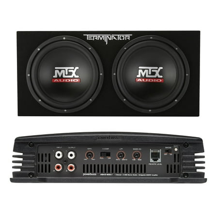 MTX TNE212D Dual 12" Loaded Enclosure with 600 Watt ASA3 600.1D Amplifier