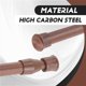 thumbnail image 5 of Telescopic Spring Tension Curtain Rail Pole Rods,70~120cm,Wood color, 5 of 5