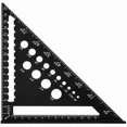 thumbnail image 1 of Speed Square with 14 Types of Drilling Holes, 7 Inch Multifunctional Carpenter Square, Triangle Ruler, Aluminum Combination Square, Quick Measuring Square., 1 of 5