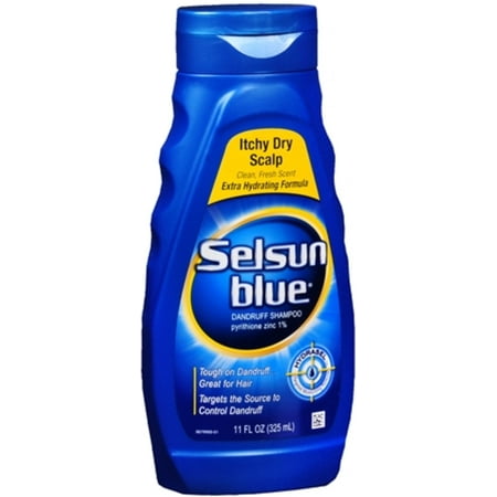 Selsun Blue Dandruff Shampoo Itchy Dry Scalp 11 oz (Pack of