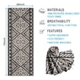 thumbnail image 2 of Black Geometric Diamond Pattern Hot Yoga Mat Towel Non Slip for Hot Yoga - Quick-Drying Yoga Mat Cover with 4 Corner Pockets with Travel Bag - Hot Yoga Towel Non Slip 74"x26", 2 of 6