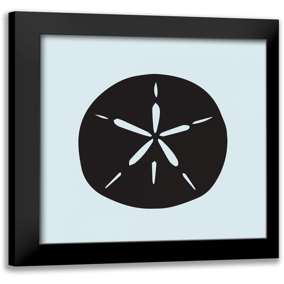 Hogan, Melody 12x12 Black Modern Framed Museum Art Print Titled - Sand Dollar Cutout