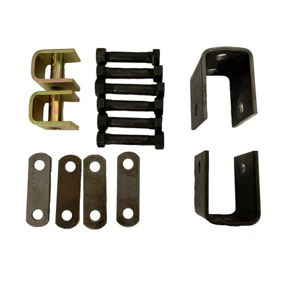 RAParts Weld On Utility Trailer Double-Eye Leaf Spring Hanger Kit - Single Axle