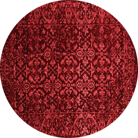 Ahgly Company Indoor Round Persian Red Traditional Area Rugs, 7' Round