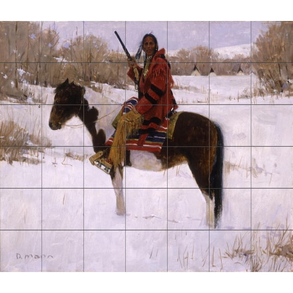 Tile Mural Kitchen Backsplash - Winters Whisper-DM - by David Mann