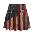 thumbnail image 5 of FUIALDOLG Retro US Flag Tennis Skorts for Women 4th of July Independence Day Clothes Skorts for Women Lady High Waisted Tennis Skirts Golf Skorts with Pocket Mini Dress Built in Shorts，L, 5 of 7