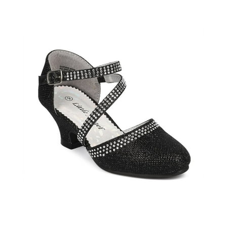 Avenue Mary Janes - New Girl Little Angel Daphne-856 Glitter Shimmer Rhinestone Mary Jane Pump Size