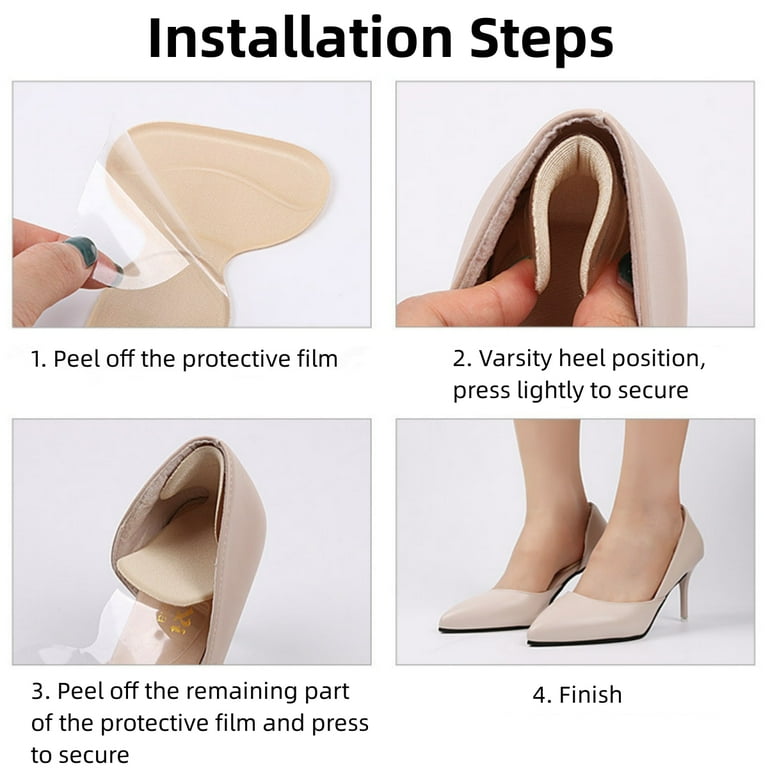 Heel Pads for Shoes 12 Pairs Shoe Inserts for High Heel Self Adhesive Heel Cushion Inserts for Women