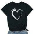 thumbnail image 2 of Ichuanyi Womens Tops Women Heart Printing Short Sleeve Shirt Casual Tops Blouse, 2 of 3