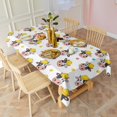 thumbnail image 3 of White Cow Head Hat Pattern Rectangle Tablecloth 60"x120",Waterproof Polyester Rectangle Table Cloth, Wipeable Spillproof Polyester Tablecloth for Dining, Camping, Indoor and Outdoor, 3 of 6
