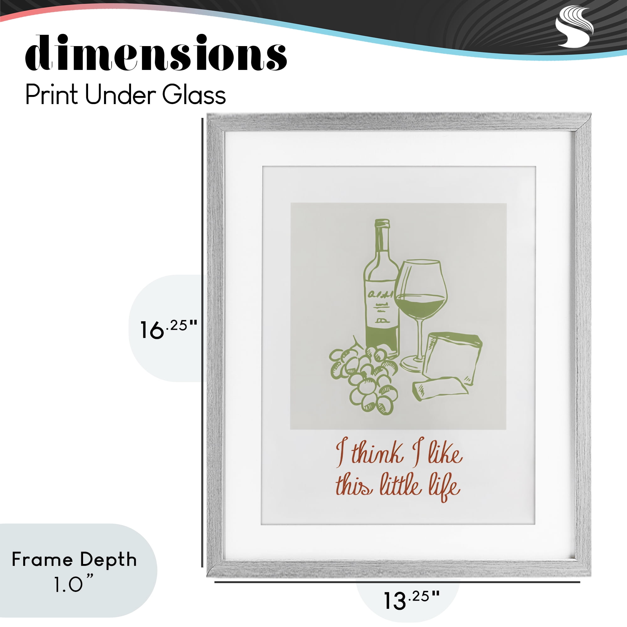 Stupell Industries I Think I Like This Little Life Gray Framed Print Under Glass, design by The Prints Vibe