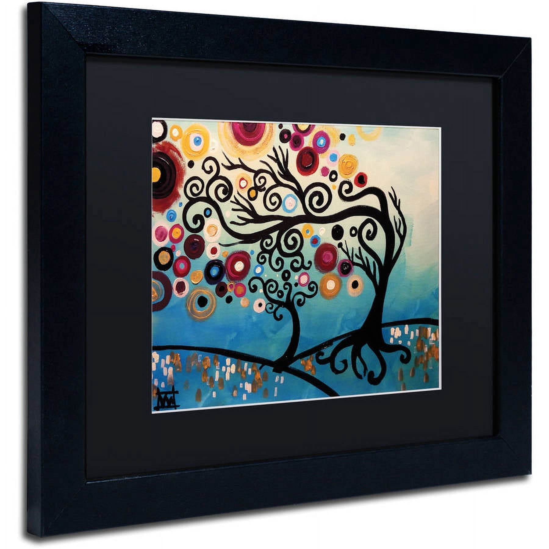 Trademark Fine Art "11" Canvas Art by Natasha Wescoat, Black Matte, Black Frame
