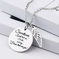 thumbnail image 1 of HomeKingdee Angel Wing Pendant Necklace for Women - Diamond-Encrusted Memorial Jewelry with Engraved Message for Sympathy and Remembrance Gifts, 1 of 5