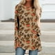 thumbnail image 1 of Pntutb Mujeres Casual Manga Larga Cuello Redondo tops Blusa Suelta Navidad Impreso Camisas Pntutb Pntutb-3722, 1 of 5