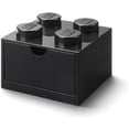 thumbnail image 2 of LEGO Desk Drawer 4 Knobs Stackable Storage Box | Black, 2 of 3