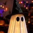 thumbnail image 2 of Halloween Decorations Ghost Light Up Standing Decoration, Adjustable 31–54 In Ghost Ornament with Remote Control, Halloween Indoor Outdoor Party Decor, Yard Display, 2 of 5