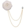 thumbnail image 5 of enjoywould Lapel Pin Korean Style Cloth Art Glitter Rhinestone Hand-made Rose Tassel Chain Wedding Brooch for Celebrations, 5 of 5