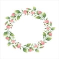 thumbnail image 3 of Ambesonne Summer Pink Duvet Cover Set, Watercolor Style Wreath, King, White Peacock Green, 3 of 6
