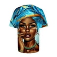 thumbnail image 5 of TSADFHJI Chemises de Noël Femmes Mode Décontractée Célébration Femmes Noir Liberté Col Rond Manches Courtes T-Shirt L Bleu, 5 of 5