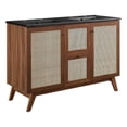 thumbnail image 3 of Modway Soma 48" Double Sink Modern Wood Bathroom Vanity in Walnut/Black, 3 of 17