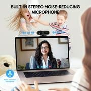 Atzeste Webcam 4K HD USB Autofocus PC Webcam with Dual Mics for PC Laptop Computer Gaming Streaming Webcam