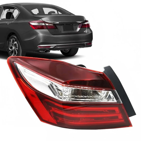 MZORANGE Driver Side Tail Light For 2016-2017 Outer Left Rear Lamp For Honda Accord Sedan