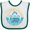 White and Green, variant on Inktastic Miami Beach Florida Travel Trip Boys or Girls Baby Bib