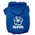 thumbnail image 1 of Aloha Fleur Sérigraphie Hoodies Bleu Taille Sm (10), 1 of 1
