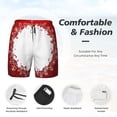 thumbnail image 5 of Haiem Winter Christmas Snowflake Mens Swim Trunks with Compression Liner 2 in 1 Swimming Shorts Stretch Swimwear Quick Dry,Board Shorts-Small, 5 of 9