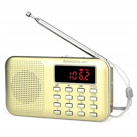 retekess pr11 am fm radio portIle rechargeIle transistor radios small with headphone jack mp3 music player speaker support micro tf card (Best Small Cd Player With Speakers)
