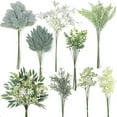 thumbnail image 1 of Juego de cajas con tallos artificiales para vegetación FOTEEWL, 70 unidades, color verde salvia, 1 of 9