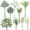 Sage Green+White, variant on 70 Pcs Artificial Greenery Stems Box Set,with 8 Kinds of Faux Plants and Fake Flowers for DIY Bridal Bouquets Wedding Floral Arrangement Table Centerpieces Decoration