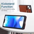 thumbnail image 5 of for iPhone 8 Case with Card Holder and Ring,for iPhone 8 Wallet Case for Women,Ring Stand,Magnetic Closure Phone Cases for for iPhone 7/8/SE 2020/SE 2022(Brown), 5 of 14