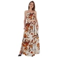 thumbnail image 1 of Bimba 2 Pcs Robe de Plage Aguichant pour Femmes Imprimée Smockée Crop Top & Longue Jupe Ensemble, 1 of 7