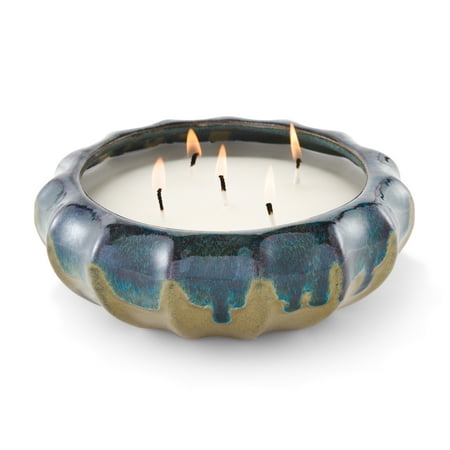 Better Homes and Gardens Outdoor 5-Wick Citronella & Lemongrass Candle, Hand-Glazed Reactive Ceramic Finish